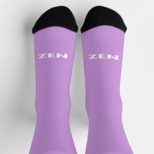 Zen blanco lilac calcetines de primera calidad