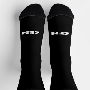 Zen blanco negro hacia afuera calcetines premium