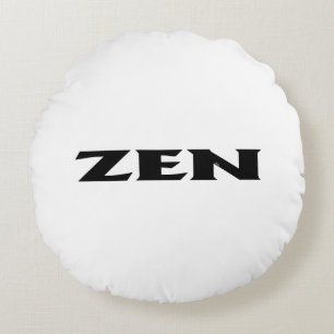 Zen blanco negro redondo polizón tirador almohada