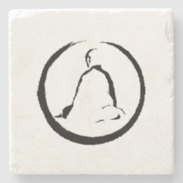Zen Buda Meditando posavasos de piedra