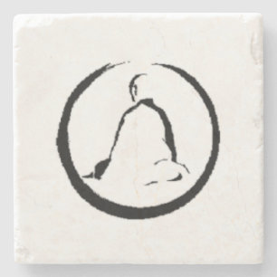 Zen Buda Meditando posavasos de piedra