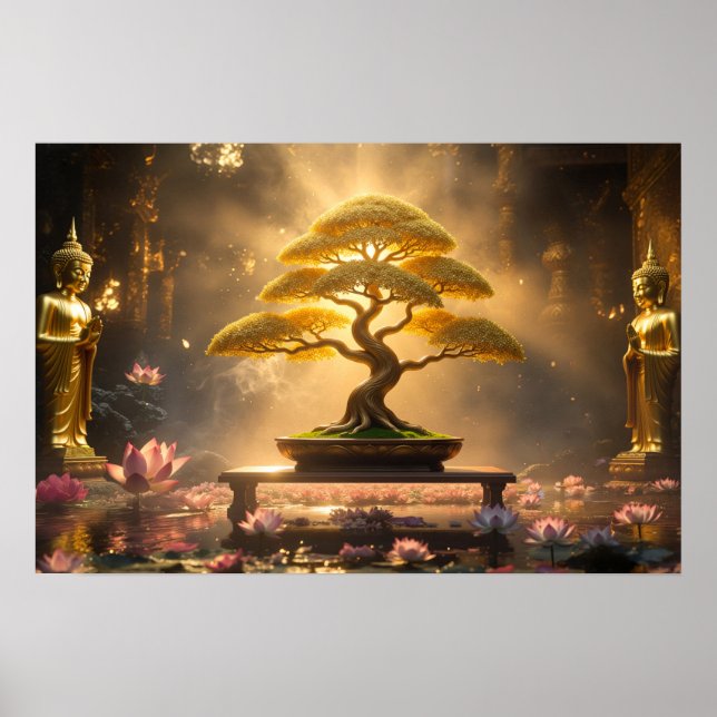 ZEN BUDISMO - ÁRBOL BONSAI - Póster (Frente)
