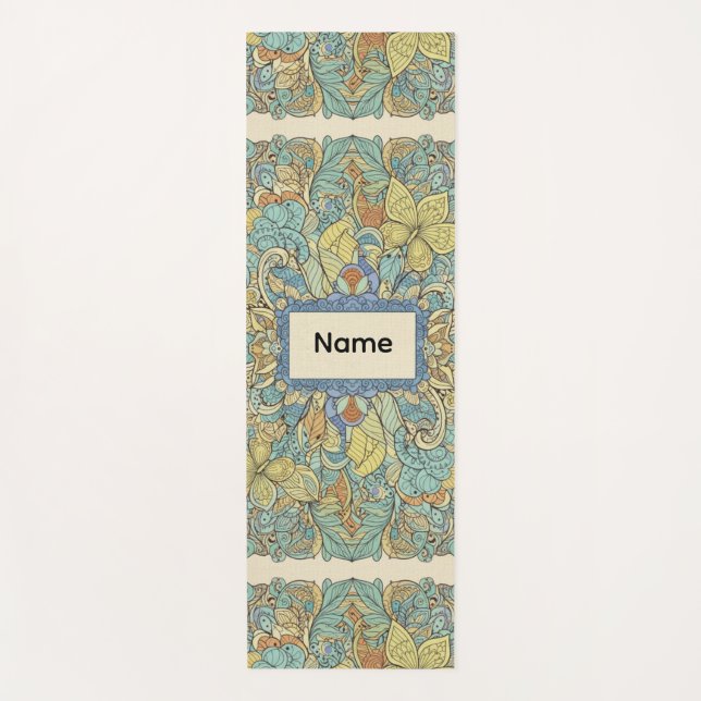 Zen Butterfly Floral Pro Yoga Mat (Anverso)
