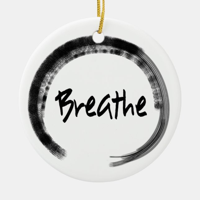 Zen Circle - Ornamentos navideños de yoga (Frente)