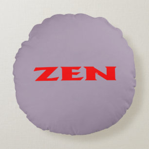 Zen gris rojo redondo polilla almohada de tiro