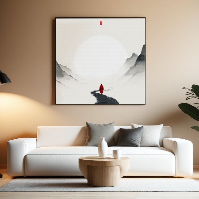 Zen Monk Path Wall Art - Decoración de tinta Minim (Subido por el creador)