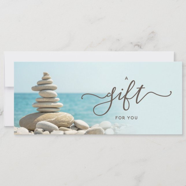 Zen Pebbles & Ocean Gift Certificate (Anverso)
