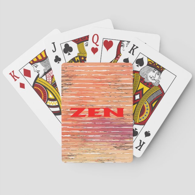 Zen red caña cartas de juego de póquer (Reverso)