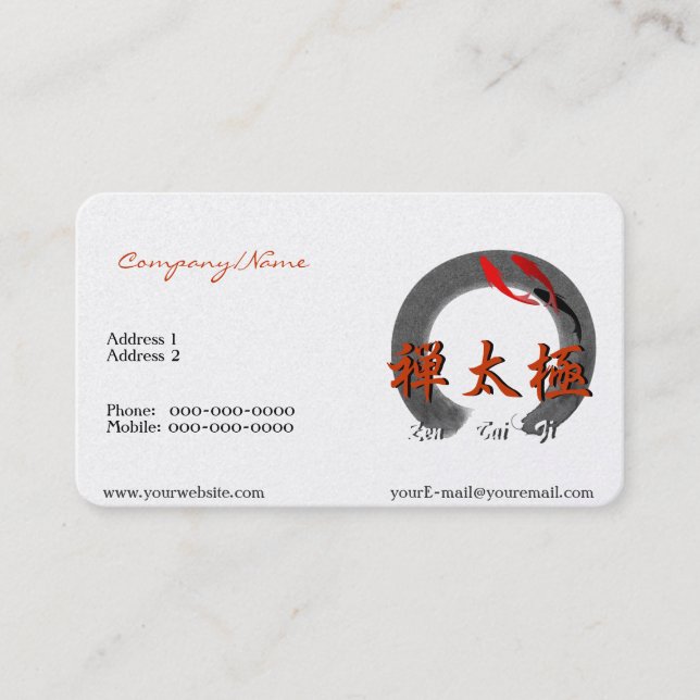 Zen Tai Ji con tarjeta de visita Kois (Anverso)