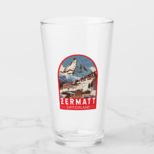Zermatt Suiza Ilustracion Viaje Retro