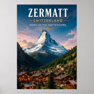 🏔️ Zermatt Suiza Matterhorn Viajes Decoración ❄️