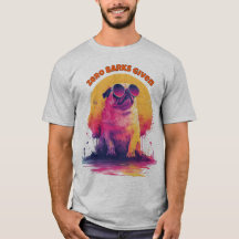 Zero Barks Given | Camiseta divertida de Pug retro