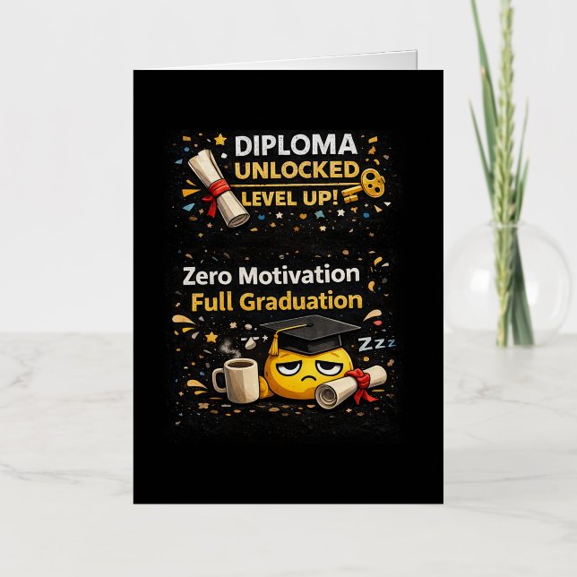 Zero Motivation Full Graduation Funny Shirt  (Anverso)