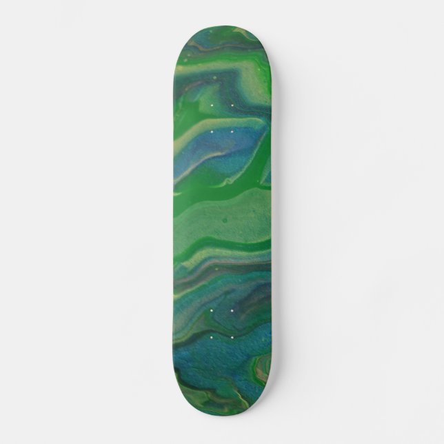 Zesty 1 Wild Crazy Green Skateboard Deck (Anverso)