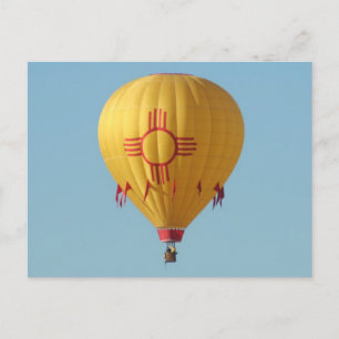 Zia Sun Símbolo tarjeta postal de globo aerostátic