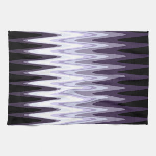 Zig Zag Morple White Gray Pattern Kitchen Toalla