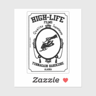 Zig Zag (núcleo duro de vuelta) Pegatina de corte