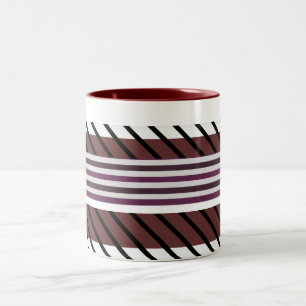 Zigzag, a rayas, tazas de café de patrón retro
