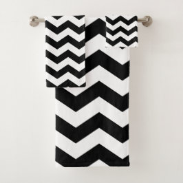 Zigzag Chevron Blanco Y Negro