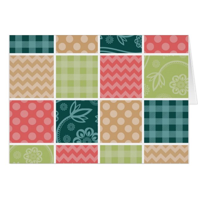 Zigzag, Chevron, Gingham, Puertos Polka, Patchwork (Anverso (Horizontal))