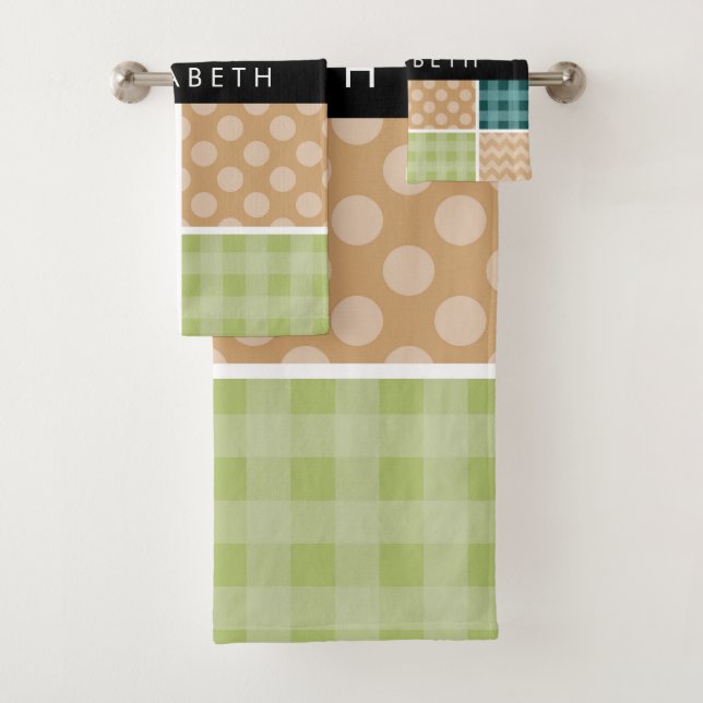 Zigzag, Chevron, Gingham, Puntos Polka, Tu Nombre (In situ)