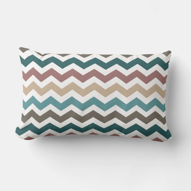 ZigZag multicolor/ almohada inversible ajustada (Anverso)