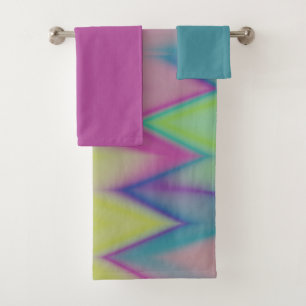 zigzags azul y verde rosa