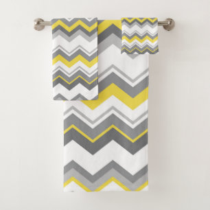 Zigzags gris y amarillo
