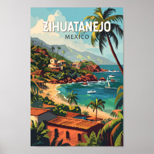 Zihuatanejo México Viaje Arte Vintage