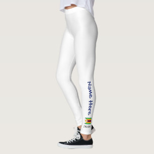 Zimbabwe y la bandera de Zimbabwe con leggings de 