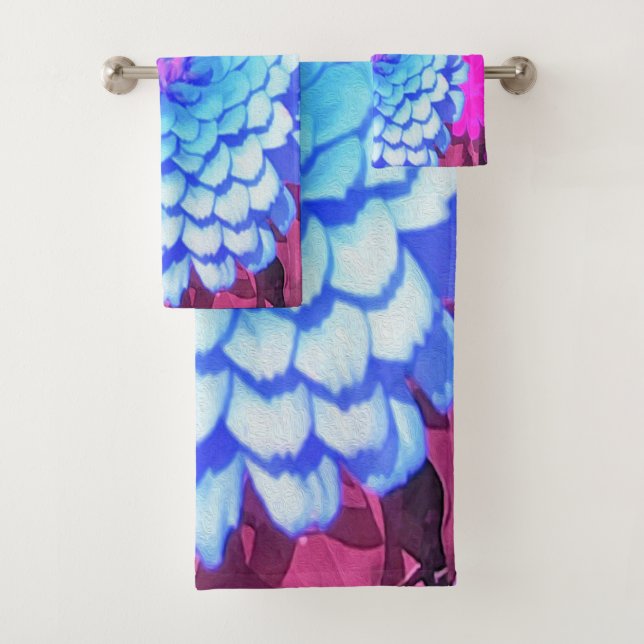 Zinnia azul bonito en el jardín de verano morado (In situ)