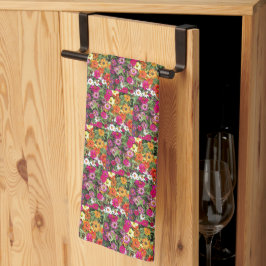 Zinnia Flower Garden Floral Kitchen Toalla