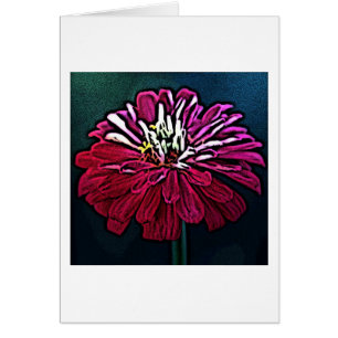 Zinnia Woodcut