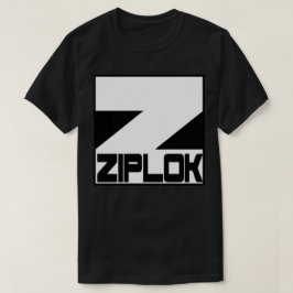 Ziplok - logotipo blanco - camiseta negra