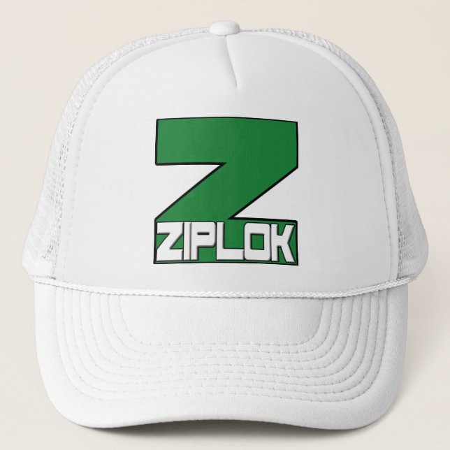 Ziplok - logotipo verde - gorra del camionero (Anverso)