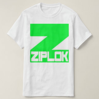 Ziplok - verde de neón - camiseta blanca