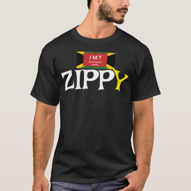 ZIPPY. Camiseta oscura básica (Anverso)