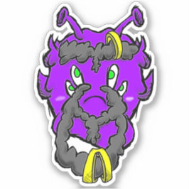 Zippy Trippy Alien Dazs Hair Pegatina