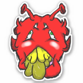 Zippy Trippy Alien Dazs Pegatina dental amarillo