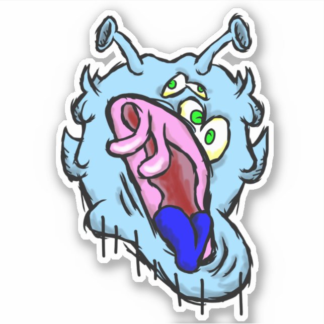 Zippy Trippy Alien Dazs Pegatina Frío (Anverso)