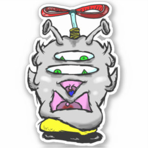 Zippy Trippy Alien Dazs Spinner Pegatina