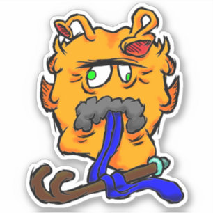 Zippy Trippy Alien Dazs Viejo Pegatina