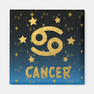 Zodiac Cáncer Imán Azul y Oro