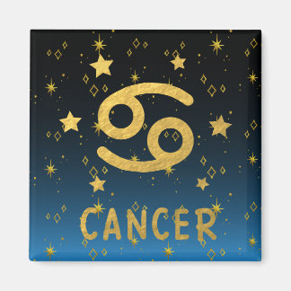 Zodiac Cáncer Imán Azul y Oro