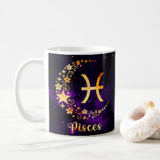 Zodiac Horoscope Pisces Diseño Copa de Café Mug
