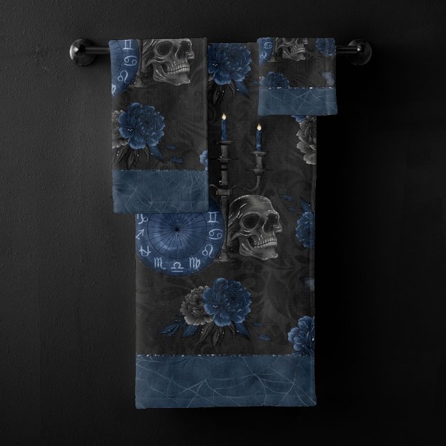 Zodiac Magic | Rosas de cráneo gótico azul de la M (Subido por el creador)