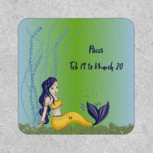 Zodiac Pisces Parche con Sirena
