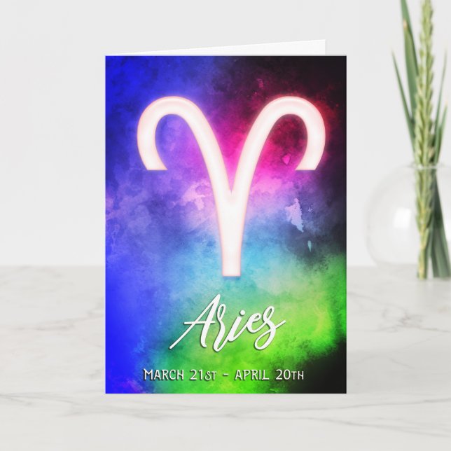 Zodiac : Tarjeta de cumpleaños Aries Fates (Anverso)