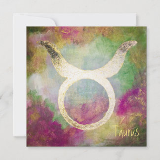 Zodiac: tarjeta de nota TAURUS
