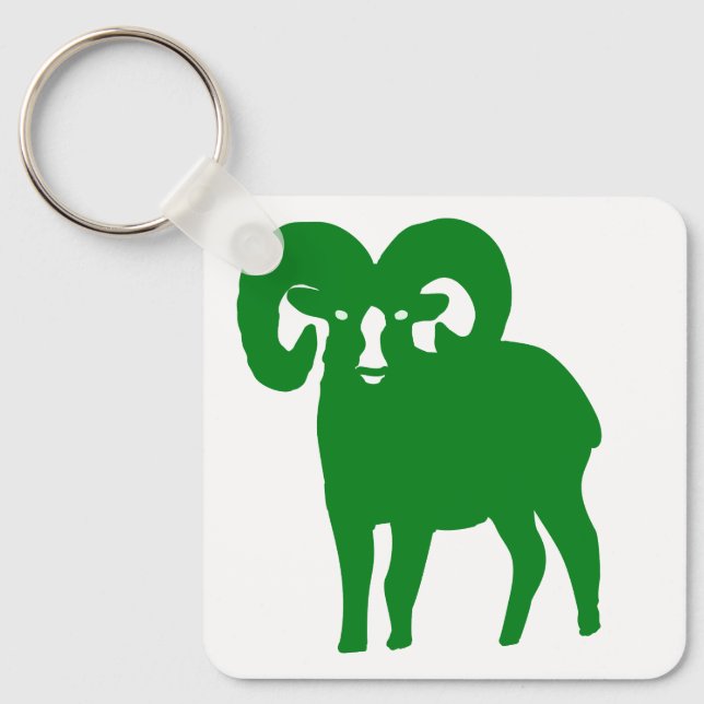 Zodiaco de Aries Carnero Verde - Llavero con Silue (Anverso)
